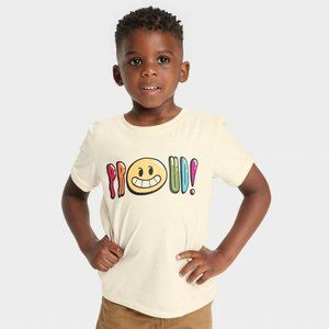 Pride Kids' Proud Smiley Short Sleeve Round Neck T-Shirt XXL